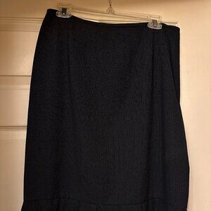 Dark Blue Professional Skirt with Tiny White Dots